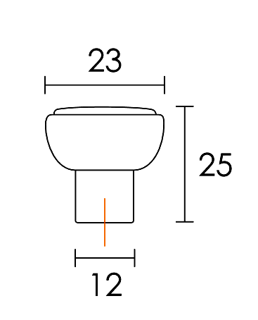 Conset Πόμολο Επίπλων C631 Αντικέ 23mm