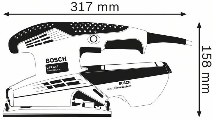 BOSCH Τριβείο Ηλεκτρικό Παλμικό GSS 23 A 0601070400 190W