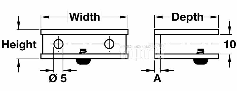 Oem Στήριγμα Κρυστάλλων Οβάλ Νίκελ 32x10mm