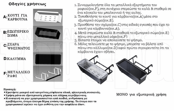 Οδηγίες Χρήσης για Spanner Ψησταριά BBQ Μπαλκονιού