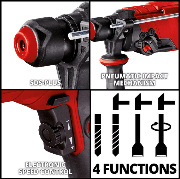 Einhell Πιστολέτο Περιστροφικό Κρουστικό Sds-Plus TE-RH264F 4257962 800W