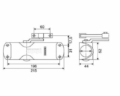 Σχεδιάγραμμα Σούστας Πόρτας της Geze TS1000C