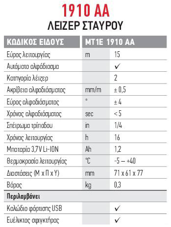 SKIL Αλφάδι Laser 1910 AA 15m