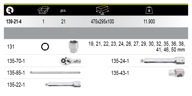 Irimo Καρυδάκια με Καστάνια 3/4'' 139-21-4 Σετ 21τεμ.