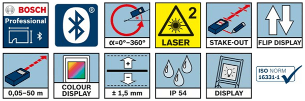 BOSCH Μέτρο Laser GLM 50C Professional 50m